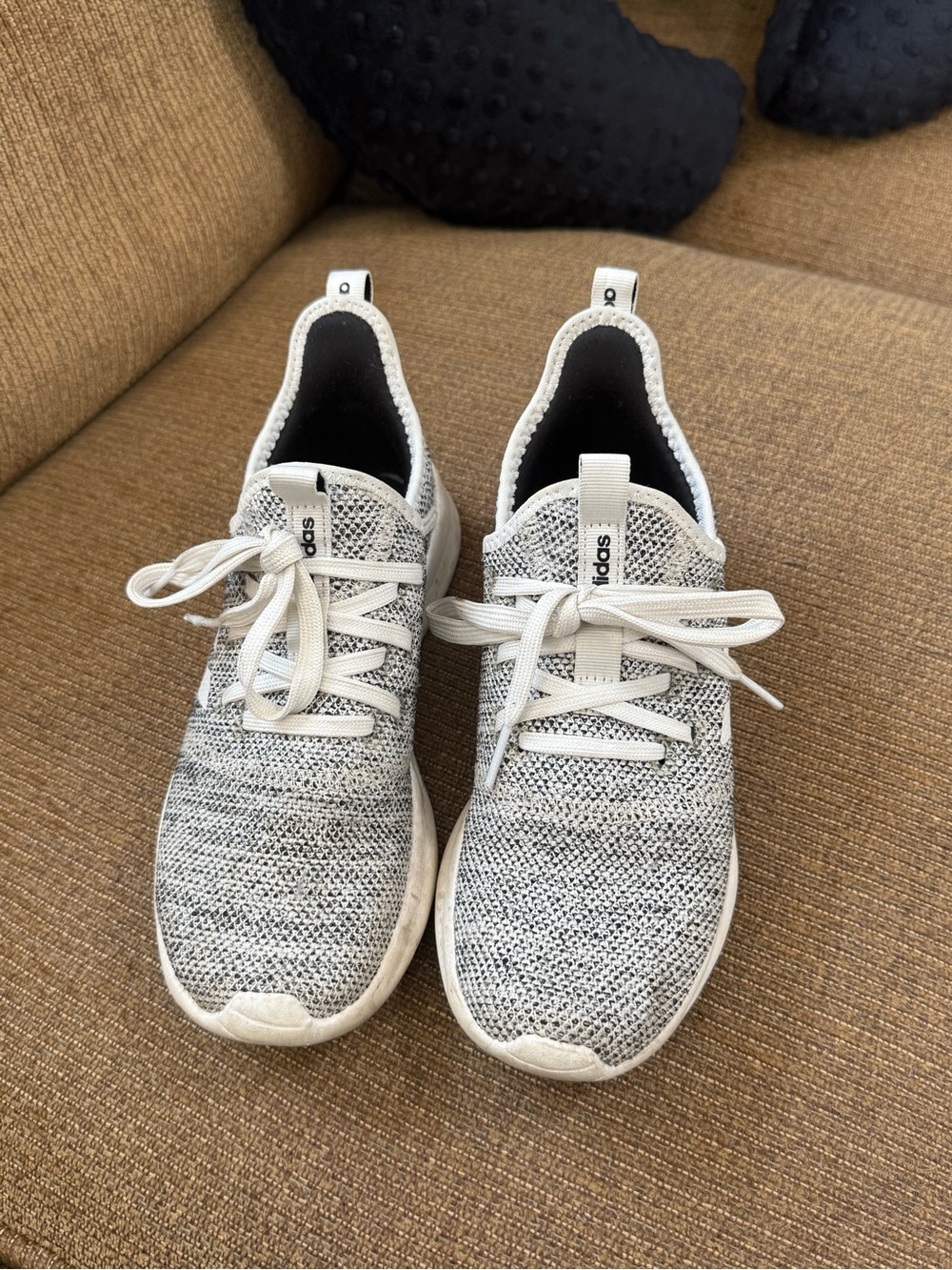 adidas Women’s Knit Sneakers — White/Black